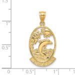 14K JAMAICA with Dolphin Sunset Scene Charm - Image 3