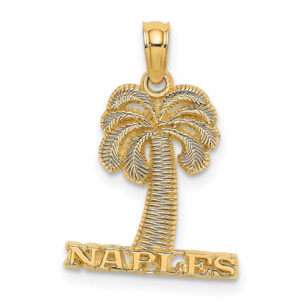 14K NAPLES Palm Tree Charm