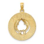14K CANCUN with Dolphins Circle Charm - Image 4