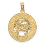 14K TURKS AND CAICOS Circle with Crab Charm - Image 4