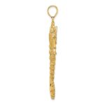 14K Large Textured 3-D Seahorse Charm - Image 2