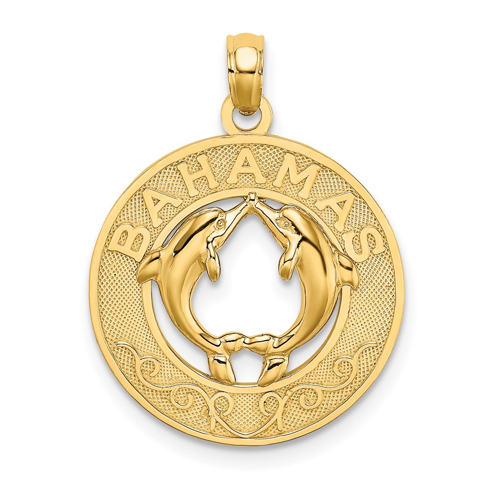 K7602.jpg 14K BAHAMAS Dolphin Charm - Image 1