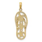 14K Triple Turtle Flip-Flop Charm - Image 4