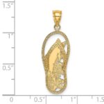 14K Polished Dolphin Flip-Flop Charm - Image 3