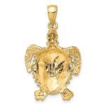 14K Sea Turtle with Spiny Shell Charm - Image 4