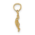14K Textured Sea Turtle Charm - Image 2