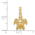 14K Textured Sea Turtle Charm - Image 3