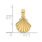 14K Polished and Engraved Shell Charm - Image 3