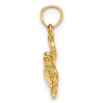 14K Textured Sea Turtle Charm - Image 2