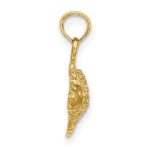 14K 2-D  Textured Goldfish Charm - Image 2