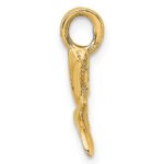 14K Small 3-D Polished Whale Tail Chain Slide - Image 2