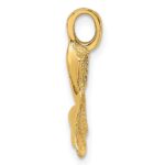 14K 3-D Polished Whale Tail Charm - Image 2