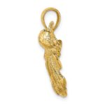 14K Polished and Textured Dolphin and Octopus Pendant - Image 2