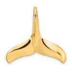 14K Large 3-D Polished and Textured Whale Tail Omega Slide