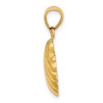 14K Polished 2-D Scallop Shell Charm - Image 2