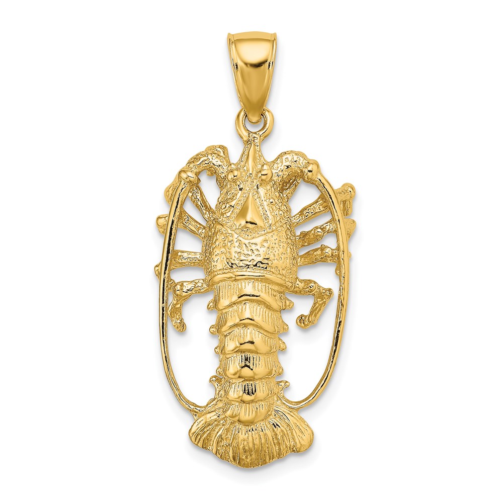K7745.jpg 14K Large Florida Lobster Charm - Image 1
