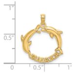14K JAMAICA with Dolphins Charm - Image 4