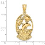 14K HAWAII with Dolphin Sunset Scene Charm - Image 3