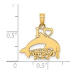 14K I HEART SIESTA KEY with Dolphin Charm - Image 3