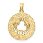 14K TURKS AND CAICOS with Dolphins Circle Charm - Image 4