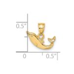 14K Polished Mini Dolphin Charm - Image 3