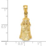 14K 3-D Brant Point Lighthouse Nantucket Harbor Massachusetts Charm - Image 3