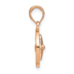 14K Rose and White Gold Medium Nautical Compass Pendant - Image 2