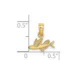 14K Mini Flying Fish Charm - Image 3