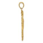 14K Textured Standing Egret Bird Charm - Image 2