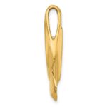 14K Large 3-D Polished with Hidden Bail Whale Tail Omega Slide - Image 2
