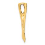 14K 3-D Polished Whale Tail Omega Slide - Image 2