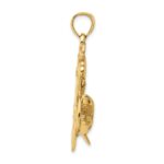 14K Large 2-D Anchor with Shark Charm - Image 2