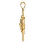 14K Star Frame with Nautical Compass Center Charm - Image 2