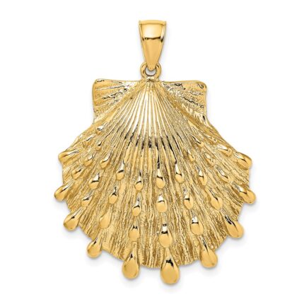 14K Large Lion's Paw Shell Charm