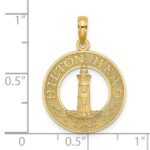 14K HILTON HEAD Lighthouse Round Charm - Image 3
