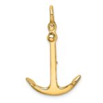 14K 3-D Polished Anchor 2-Piece and Moveable Charm - Image 4