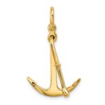14K 3-D Polished Anchor 2-Piece and Moveable Charm - Image 3