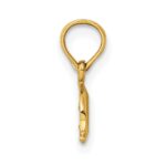 14K 2-D Mini Double Dolphins Swimming Charm - Image 2