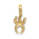 14K Mini Starfish with Fixed Bail Charm - Image 4
