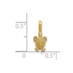14K Mini Sea Turtle with Fixed Bail Charm - Image 3