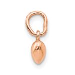 14K Rose Polished 3-D Puffed Heart Charm - Image 2