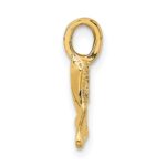 14K Polished Mini Whale Tail Charm - Image 2