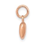14K Rose Polished 3-D Puffed Heart Charm - Image 2