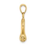 14K 3-D Medium Shackle Link with Moveable Screw Charm - Image 2