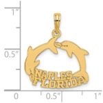 14K NAPLES FLORIDA Jumping Dolphins Charm - Image 3