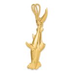 14K 3-D Hammerhead Shark with Rope Bail Charm - Image 4