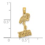 14K TURKS AND CAICOS Flamingo Charm - Image 3