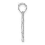 14K White Gold 3-D Ships Wheel Charm - Image 2
