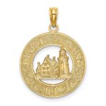 14K BLOCK ISLAND RI with Lighthouse Charm