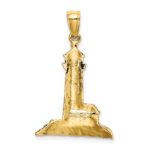 14K Polished Lighthouse Charm - Image 4